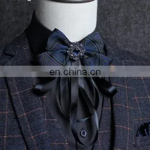 Aidocrystal Handmade Simple Men's Suit Bow Tie For Groom Wedding Party Men Formal Wear Business Cravat Bow Tie thumbnail-1