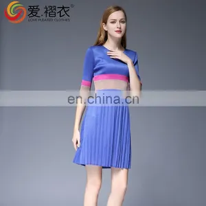 Short Sleeve Mix Color Summer One Piece Girls Dress For Girls thumbnail-5