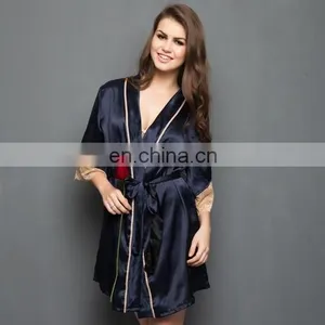 Blue Beige Nightslip and Robe thumbnail-2