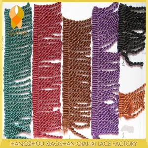 Wholesale Cheap Sofa Curtain Accessories Twisted Rope Fringe Tassel 5.5CM BULLION FRINGE Made in China thumbnail-1