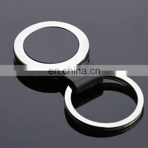 Custom Round Shape Black Color Pvc Rubber Keychain thumbnail-2