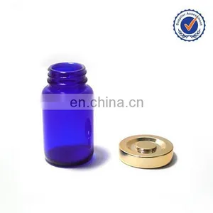 120ml/4OZ Cobalt Blue Tablet Glass Bottle With Lid thumbnail-1