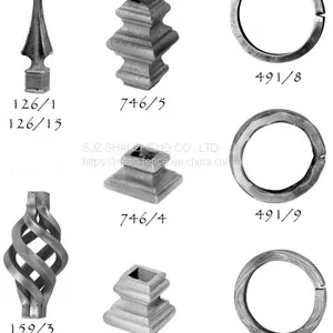 Wrought Iron Ornaments/ Wrought Iron Elements/ Wrought Iron Spearhead thumbnail-1