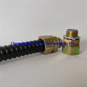 Liquid Tight Conduit Steel Straight Connector Metric Thread thumbnail-1
