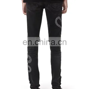 DiZNEW STRIPED MENS DENIM CUSTOM LOGO PANTS JEANS FOR MEN thumbnail-4