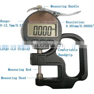 Liyi High Accuracy 0-12.7mm Digital Thickness Gauge Meter Measurement For Glass Paper Film Plate thumbnail-3