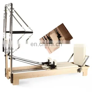 Elina Pow Gym Classic Balanced Body Exercise Machine Portable Factory Price Pilates Bed Fitness Equipment Wood Pilates Reformer thumbnail-1