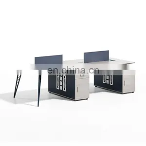 Contemporary Luxury Office Furniture High Tech Metal Wood Table Modern Executive Computer Office Desks With Drawer thumbnail-3