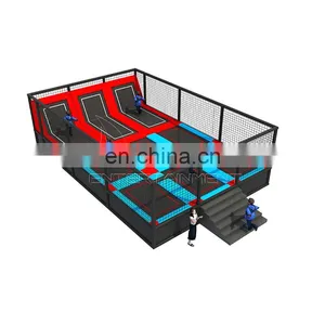 Amusement Factory Price Stock Indoor Combination Climbing Jumping 100 SQM Bungee Trampoline For Sale thumbnail-1