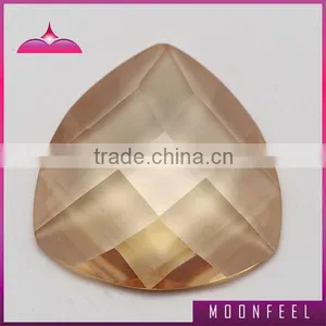 Hot Sale Synthetic Champagne Triangle Cut Stone thumbnail-1