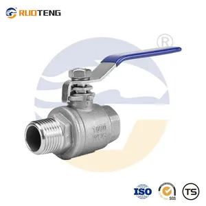 [RUOTENG] Stainless Steel 304 316 2PC F/M NPT Threaded Ball Valve With Locking Device thumbnail-1