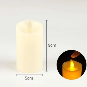 LED Electric Flameless Candle Light Flickering Plastic Pillar Taper Tealight Candles Festival Wedding Celebration Decoration thumbnail-3