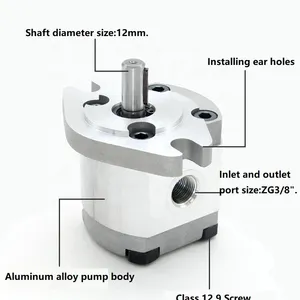 Power Pack High Pressure 25Mpa Straight Shaft Aluminum Alloy Gear Pumps HGP-1A-F6R HGP-1A-F8R Hydraulic Oil Pumps thumbnail-4