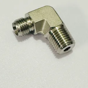 High Pressure 316L Male NPT Thread to Double Ferrule Tube Elbow Connector thumbnail-2