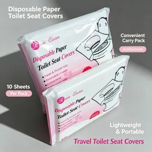 1/16 Fold Public Restroom Toilet Seat Covers Paper, 16 Fold Wood Pulp Paper,hospital thumbnail-3