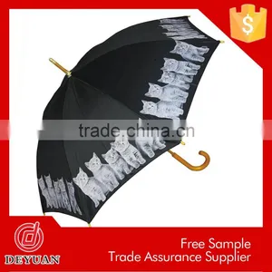Latest Fashion Dresses Custom Straight Deluxe Wooden Umbrella thumbnail-2