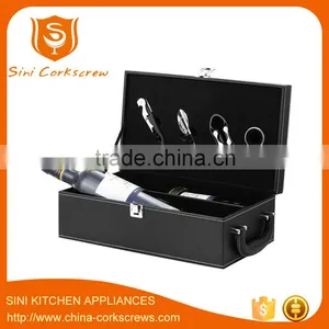 Custom Leather Box Wine Box Wine Opener Gift Sets thumbnail-1