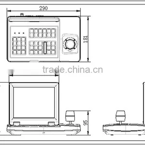 Easy Operate PTZ Keyboard Controller Joystick TFT LCD Keyboard CCTV PTZ Controller thumbnail-4