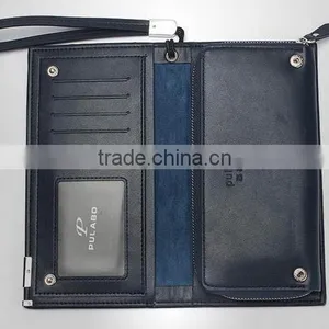 New Arrival 4 Colors Multi-fonction Check Grain Money Clip Wallet Leather For Phone Purse thumbnail-5