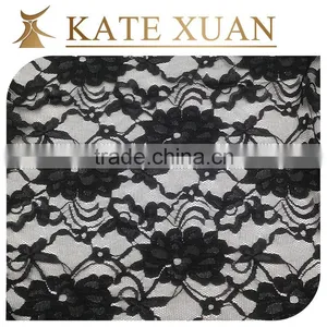 Hollow White Bridal Net Embroidered Tulle Lace Fabric thumbnail-4