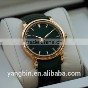 High Quality Genuine Leather Strap Quartz Movt Popular Trendy Metal Watch thumbnail-3