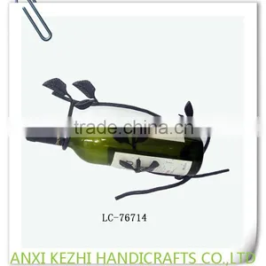 LC-76714 Single Bottle Metal Wine Rack With Leaves thumbnail-1