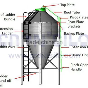 ISO Certified Bolt Assembly Small Grain Silo for Sale thumbnail-1