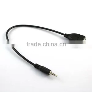Sync 3.5mm Male Auxiliary Audio Plug Jack to USB 2.0 Female Adapter Cable thumbnail-1