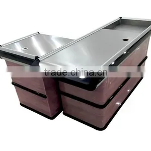 New Stainless Steel Checkout Counter for Supermarket and Shop thumbnail-1