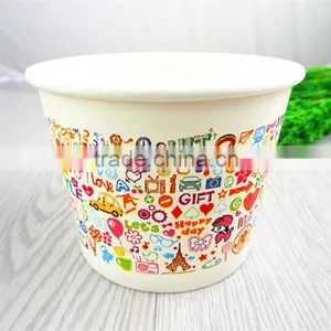 16oz Disposable Custom Printed Frozen Yogurt & Ice Cream Paper Cup, Paper Bowls , Ice Ream Containers thumbnail-1