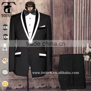 Latest Design Colour Combination Lapel Formal Frock Made to Measure Online Wholesale Shop Wedding Suits for Men thumbnail-3
