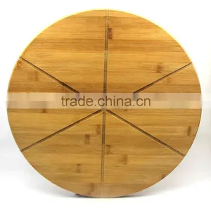 Extra-large Organic and Eco-friendly Bamboo Pizza Cutting Board and Chopping Board Set Factory Directly thumbnail-3