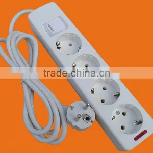 Europe Extension Power Socket Outlet With Earth and Switch (E5004ES) thumbnail-1