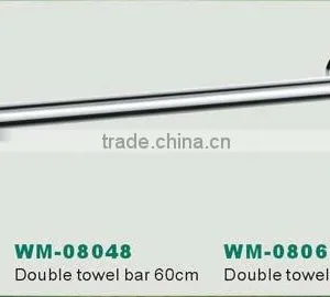 Brass Bathroom Accessories Towel Shelf With Double Barrobe Hook Toilet Brush thumbnail-1