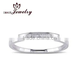 Best Selling Channel Setting 925 Sterling Silver Jewels Rhodium Plating CZ Band thumbnail-1
