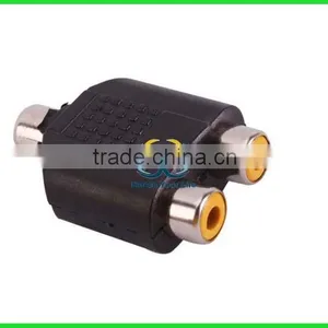 1 to 2 RCA PLUG AV Splitter Converter Adapter RCA Audio Adapter thumbnail-1