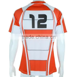 2015 New Sublimstion Blank Cheap Plain Round Neck Team Set Rugby Jersey thumbnail-3
