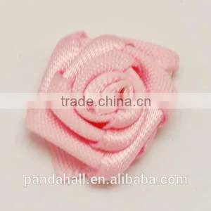 Pink Polyester Ribbon Rose Flower Costume Accessories(WOVE-QS05-2) thumbnail-1