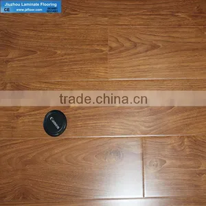 High Glossy Mould Pressing Laminated Wood Flooring Unilin Click/Arc Click/Double Click R619 thumbnail-1