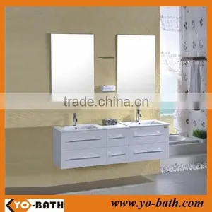 59" Hang White Double Sink French Bathroom Vanity YO-W004 thumbnail-1
