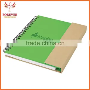 Eco Recycled Sticky Notebook With Magnet Closure Custom Logo 80 Sheets White Paper Spiral Binding thumbnail-4