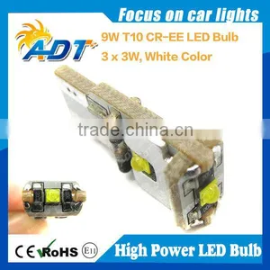 Auto Lamp High Power T10 Pcb Plus 168 9w 10*31mm CR 3*3W Total 9W Car Led Light White Color thumbnail-1