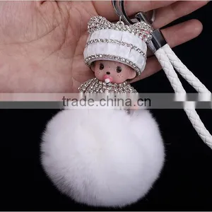Popular New Design Real Fur Mengqiqi Keychain thumbnail-1