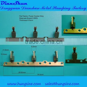 2015 Customized Stamping Parts of Electrical Copper Contact Used for Extension Outlet thumbnail-1