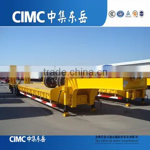 60 Tons China New 3 Axles Low Bed Trailer / Flatbed Semi Trailer Truck Factory Manufacturer thumbnail-4