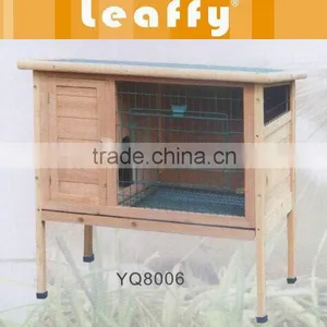 LEAFFY-Wooden With Asphalt Roof Rabbit Hutch RH8006 thumbnail-1