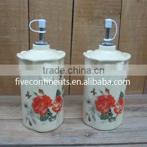 Elegant Ceramic Oil and Vinegar Cruet Kitchen Ware thumbnail-1