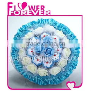 Lovely Doraemon Plush Flower Christmas Gift thumbnail-1