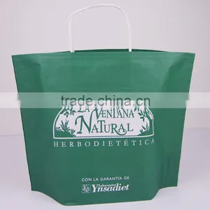 New Design White Kraft Paper Bag With Twisted Handle thumbnail-1