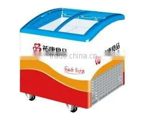 235L Curved Double Door Ice Cream Showcase Freezer thumbnail-1